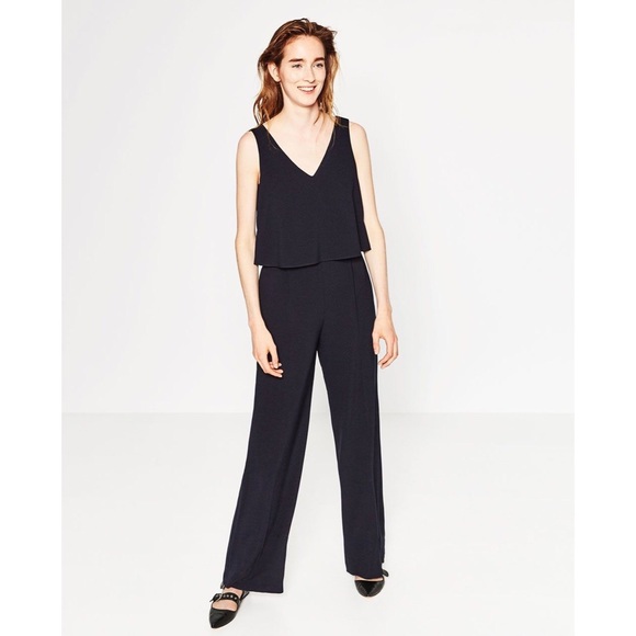 zara basic collection jumpsuit